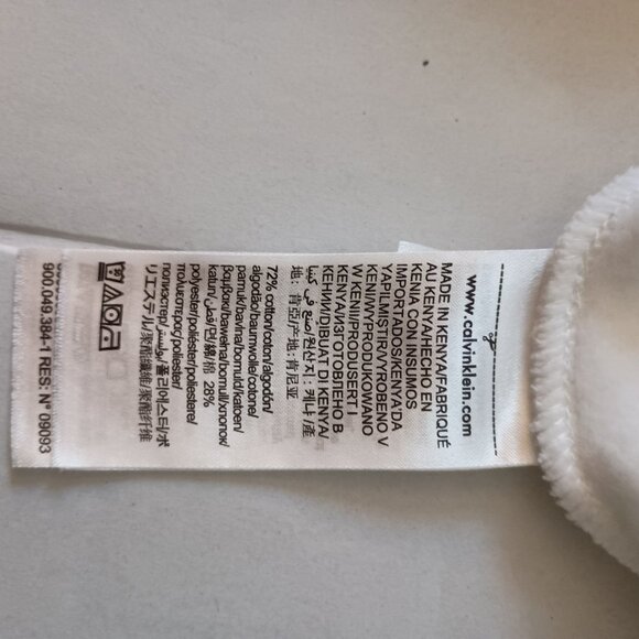 Calvin Klein White and Gray Block Coloring Hoodie Sweatshirt Men’s Size L - Picture 11 of 16